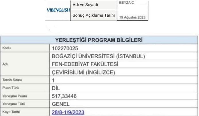 Sınav Sonucu 2