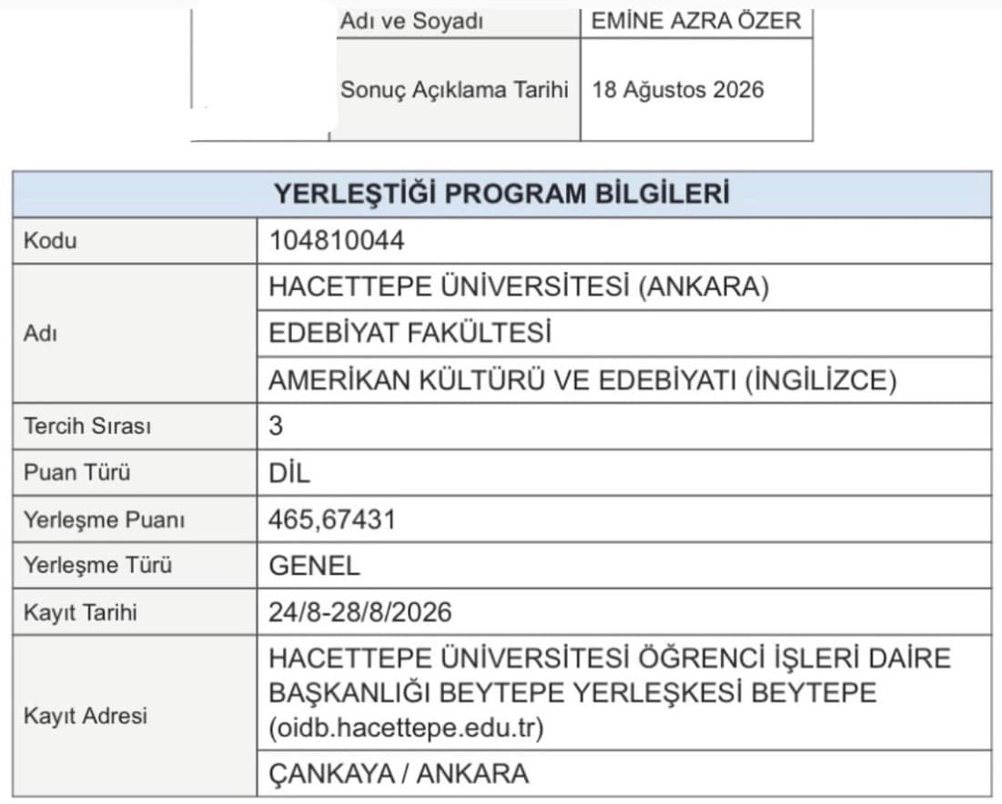 Sınav Sonucu 11