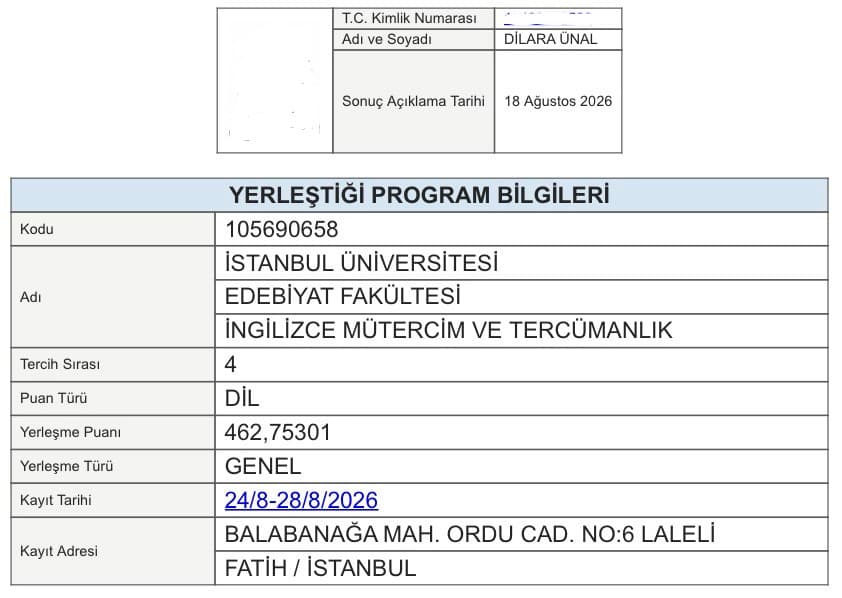 Sınav Sonucu 12