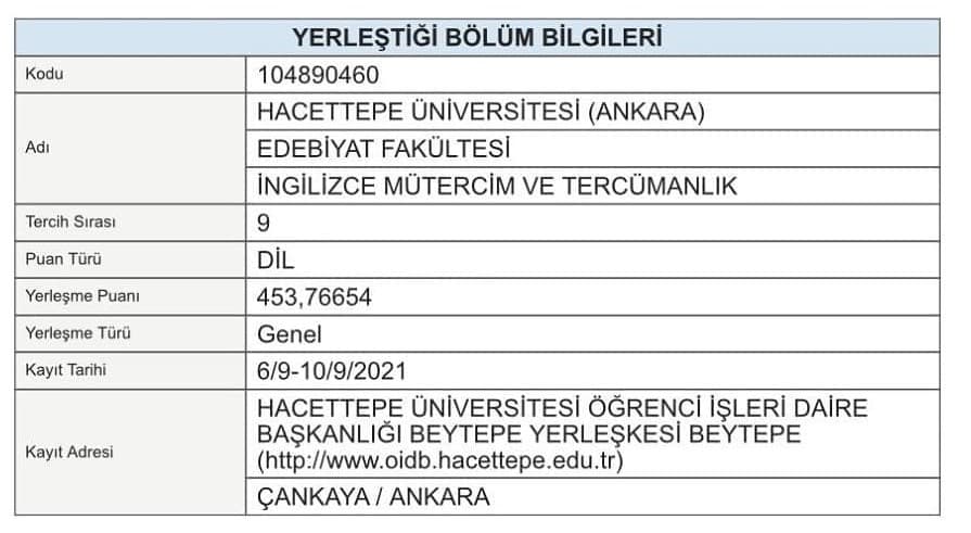 Sınav Sonucu 13