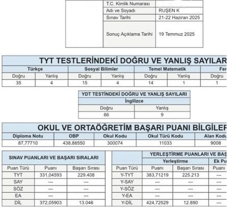 Sınav Sonucu 24