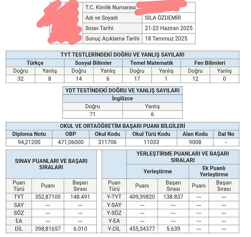 Sınav Sonucu 36