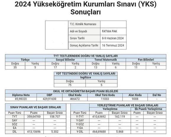 Sınav Sonucu 37