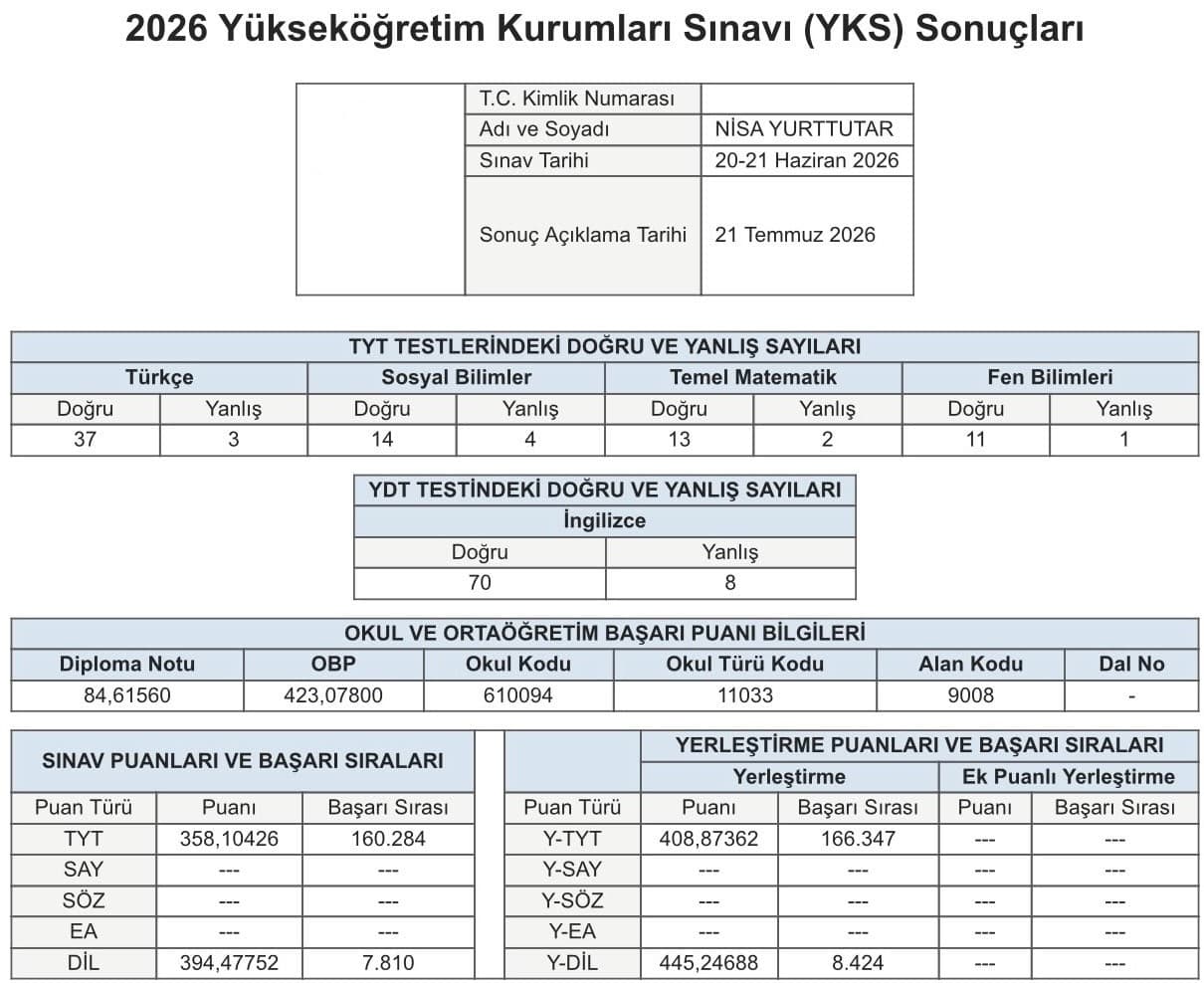 Sınav Sonucu 42