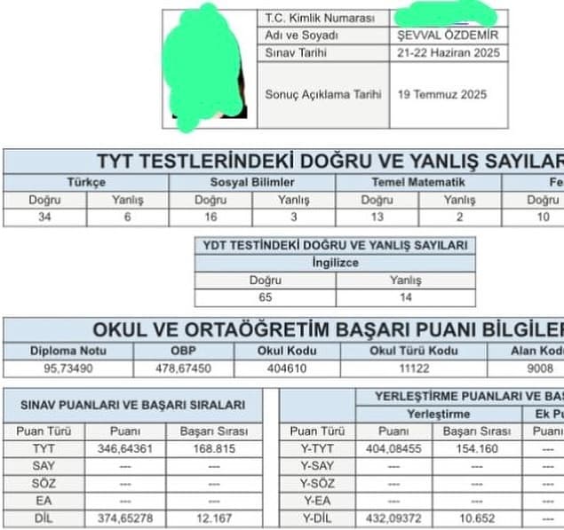 Sınav Sonucu 23