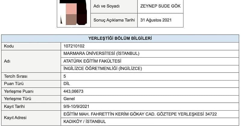 Sınav Sonucu 5